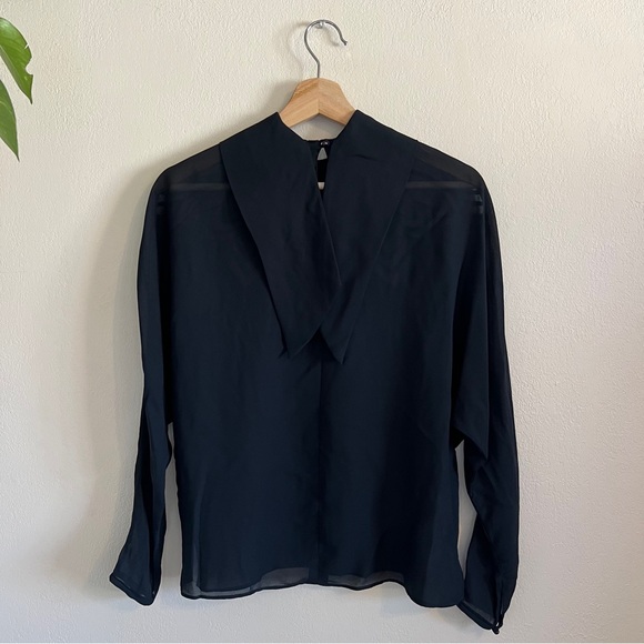 Vintage 70s / 80s Sheer Blouse - Picture 9 of 12